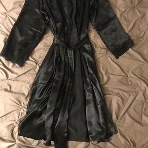 Black silk robe